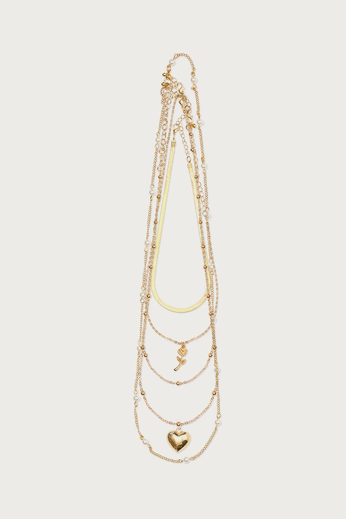 Major Love Heart Layered Necklace Product Image
