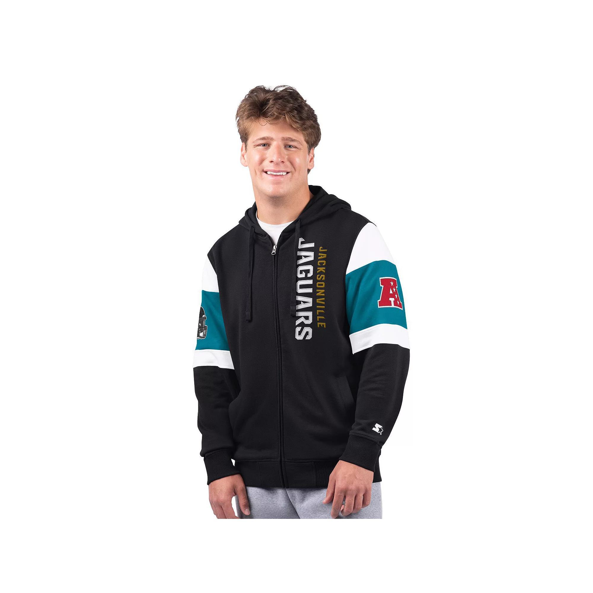Men's Starter Black Jacksonville Jaguars Extreme Full-Zip Hoodie, Size: 2XL Product Image