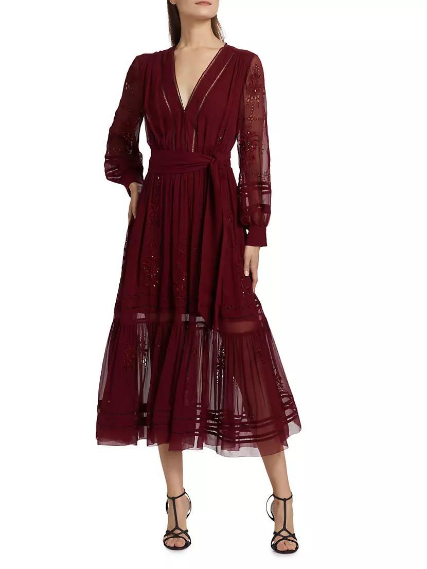 Sierra Silk Tie-Waist Maxi Dress Product Image
