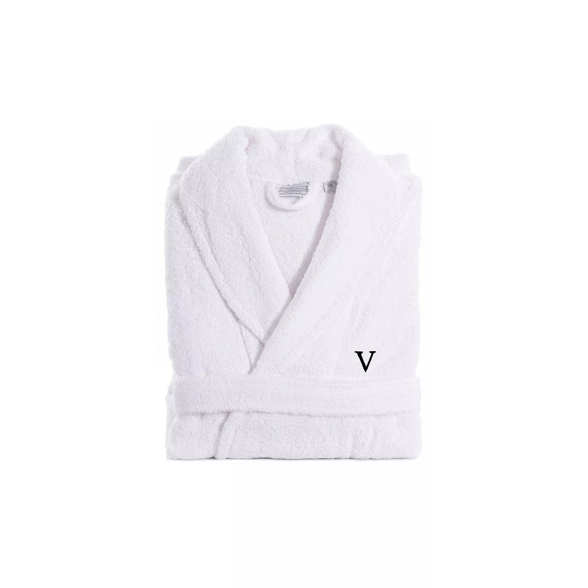 Linum Home Textiles Turkish Cotton Personalized Quick Dry Terry Bathrobe, Women's, Size: Large/XL, V Product Image