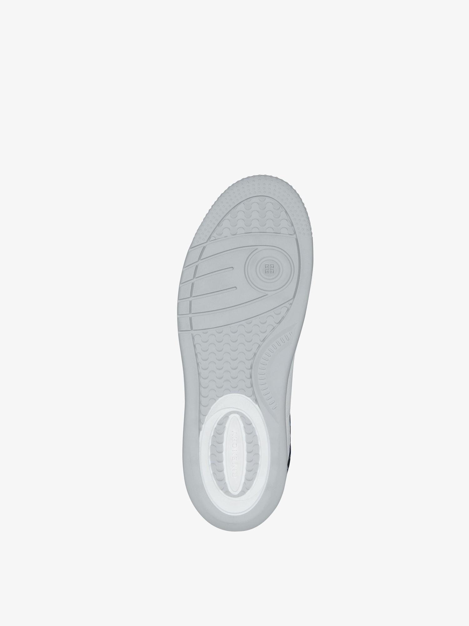 G Move sneakers in leather and monogram 72 denim Product Image