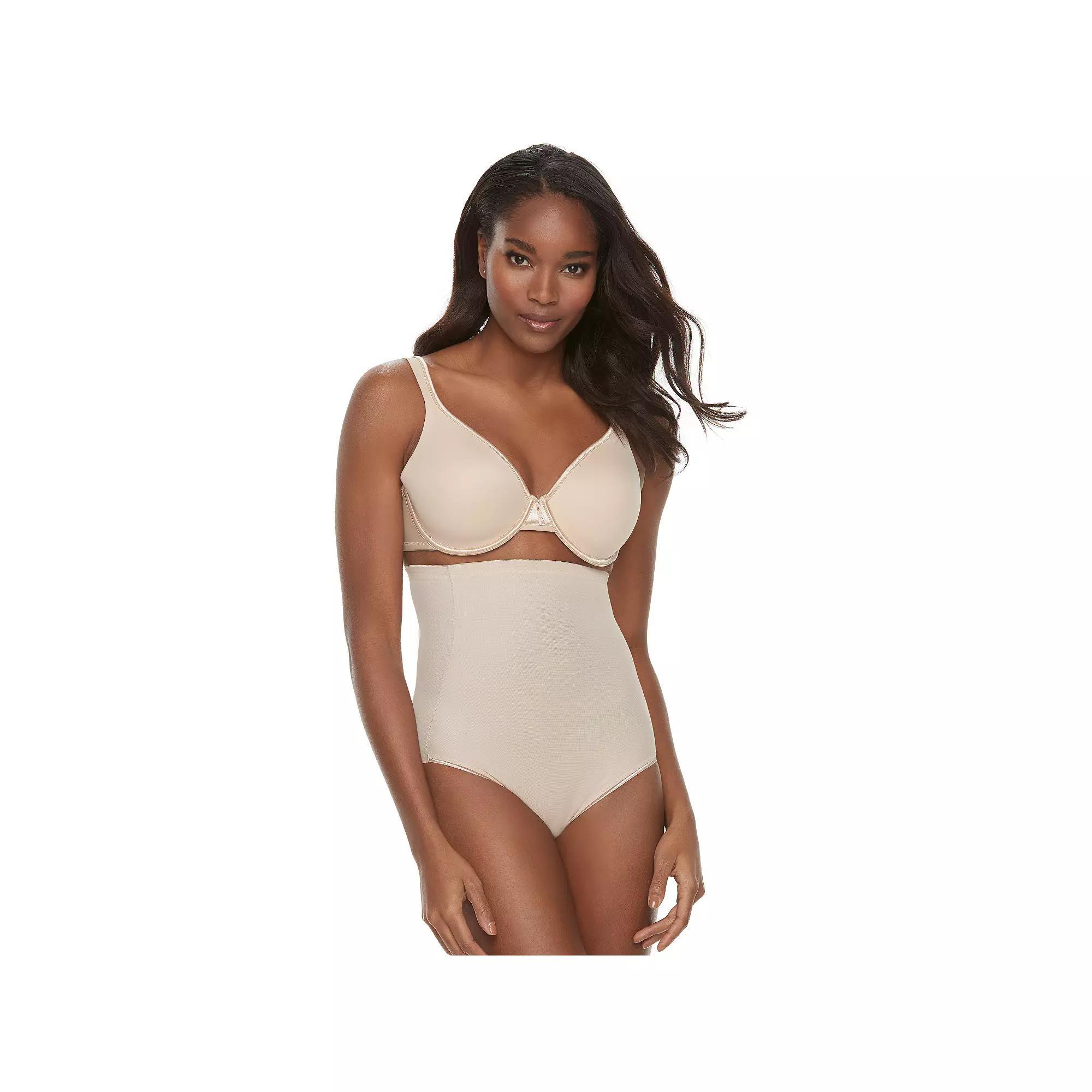 Naomi & Nicole® Firm Control Shapewear Unbelievable Comfort High Waist Brief 775, Women's, Size: Large, Warm Beige Product Image