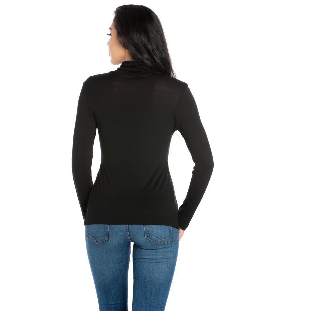 24seven Comfort Apparel Womens Classic Long Sleeve Turtleneck Top Product Image