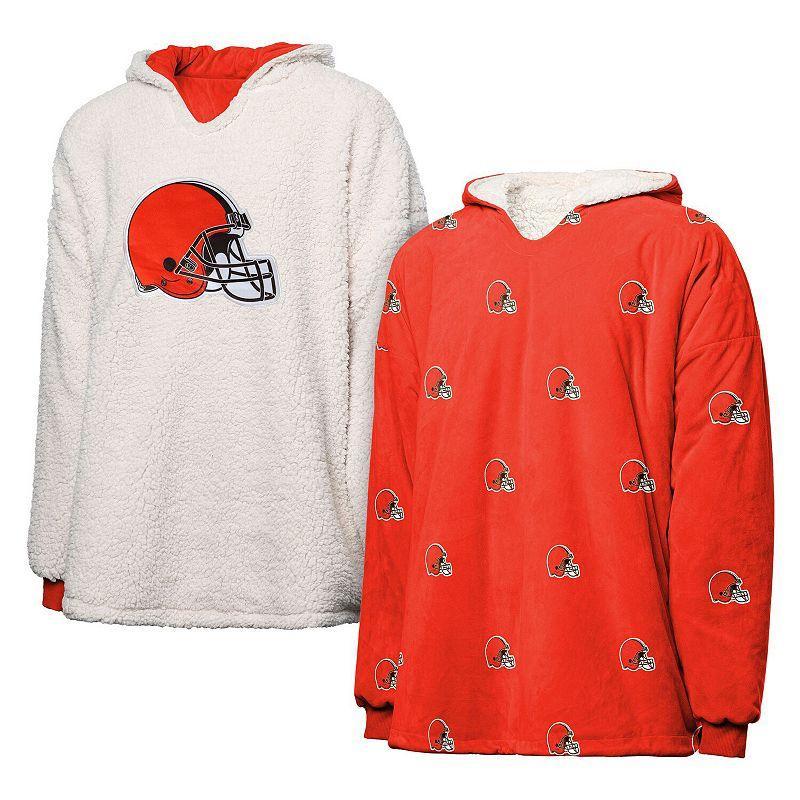 Womens FOCO /White Cleveland Browns Repeat Print Reversible Hoodeez Product Image