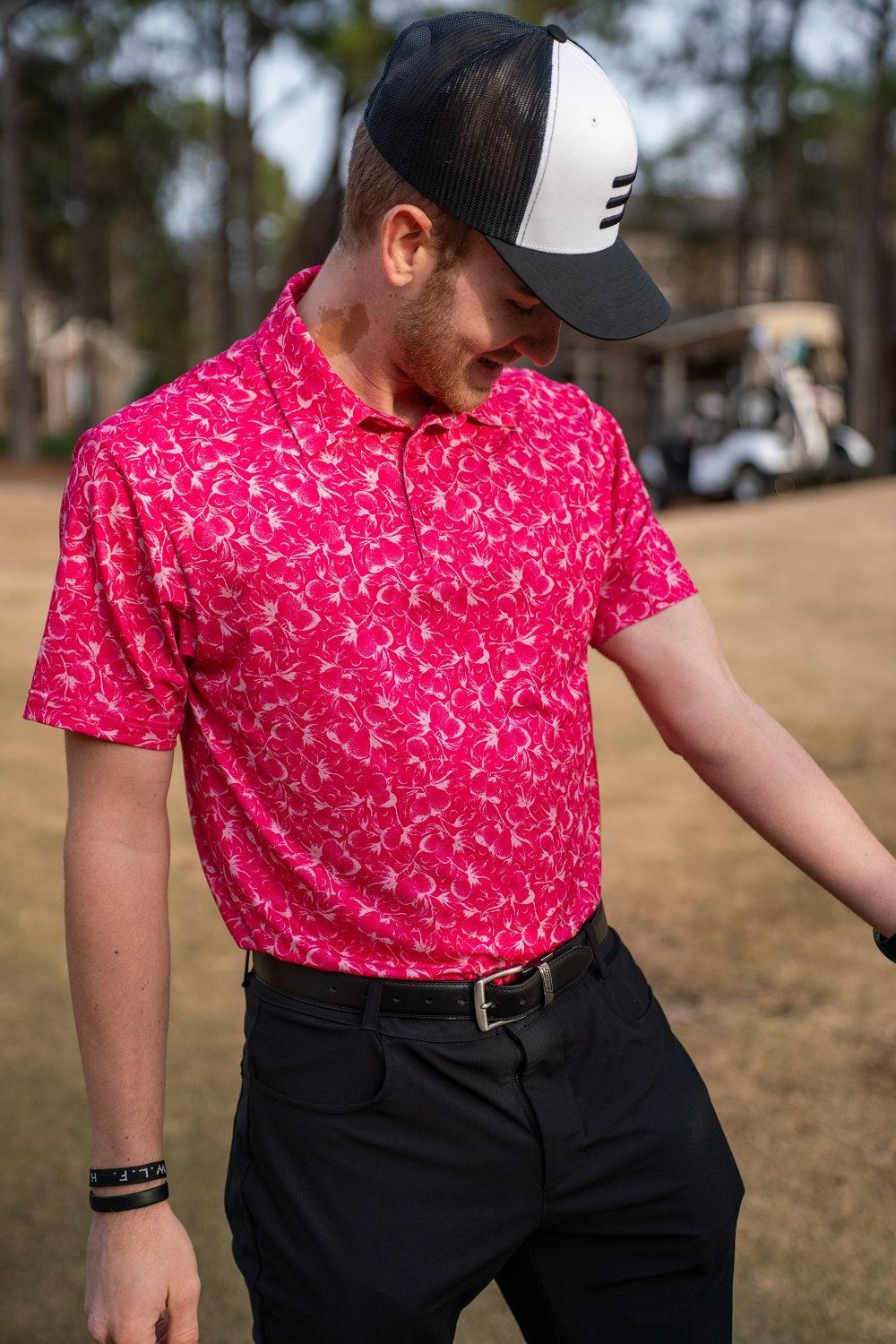 Three Sixty Six Men’s Print Golf Polos Product Image