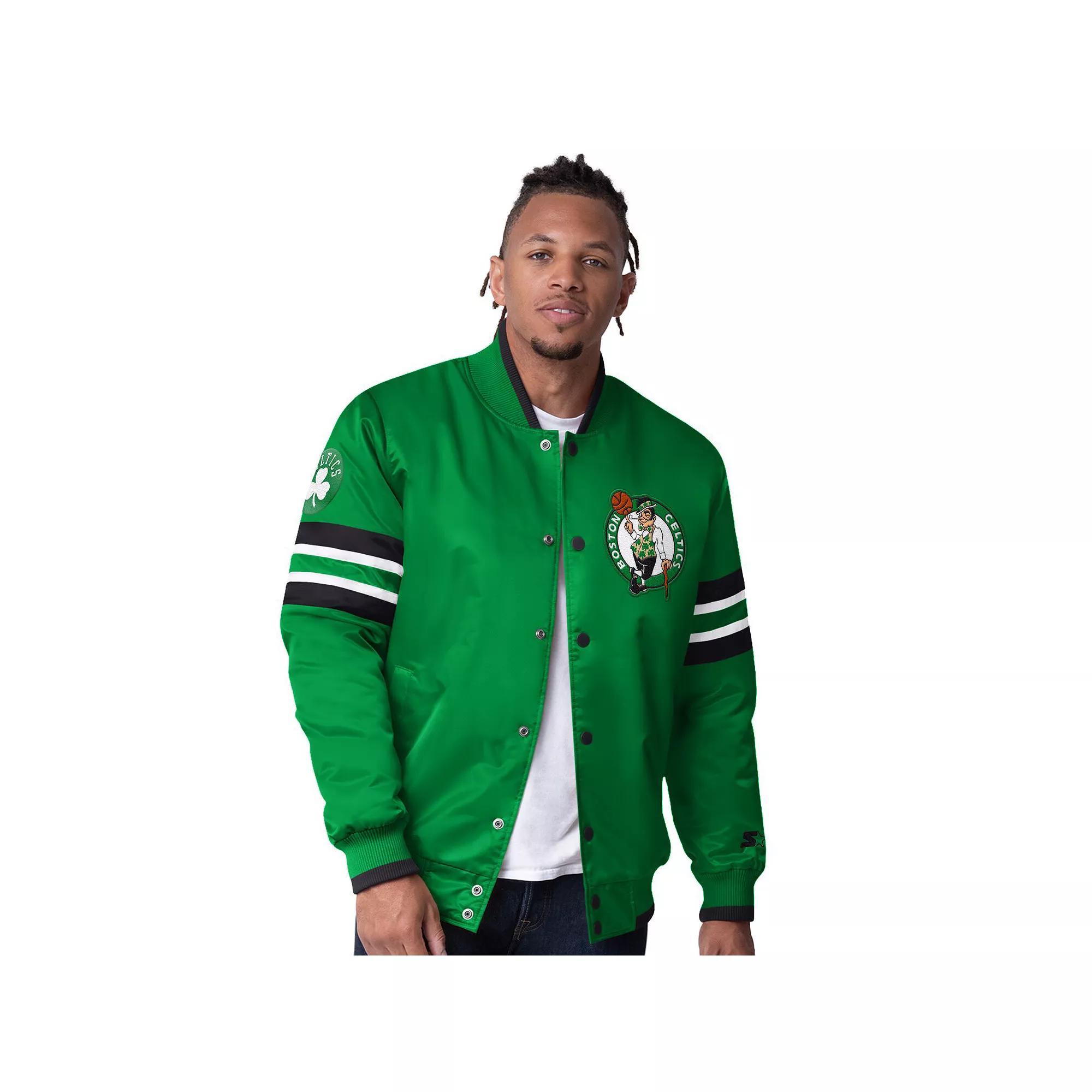 Men's Starter Red Portland Trail Blazers Scout Varsity Satin Full-Snap Jacket, Size: Medium Product Image