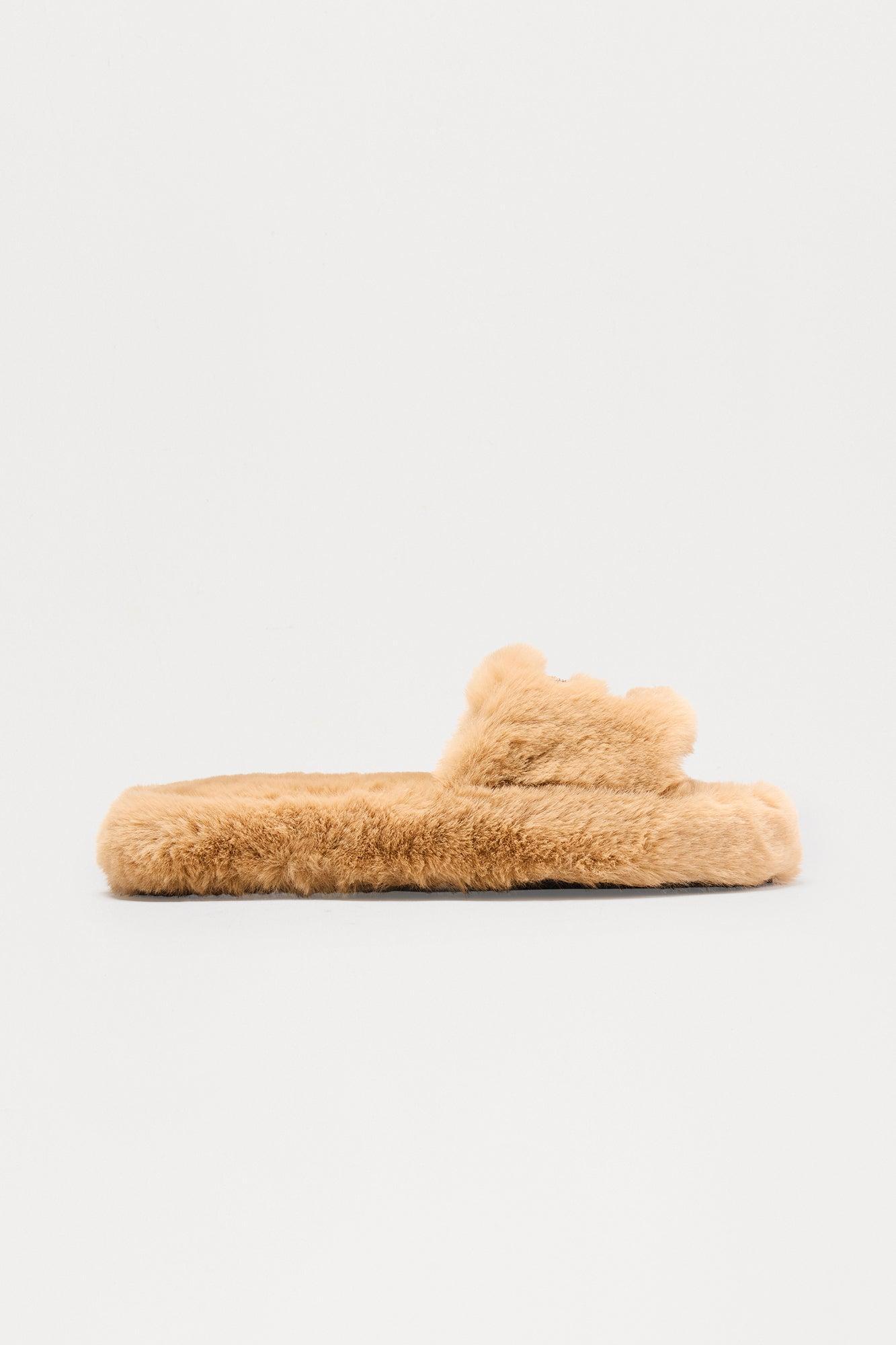 Winda Faux Fur Slippers - Cream Female Product Image