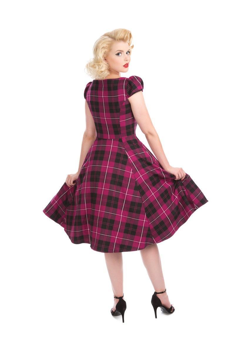 Purple Plaid Swing Dress Product Image