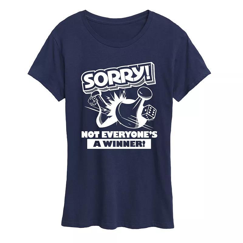 Womens Sorry Not Everyones A Winner Graphic Tee by Hasbro Grey Royal Blue Product Image