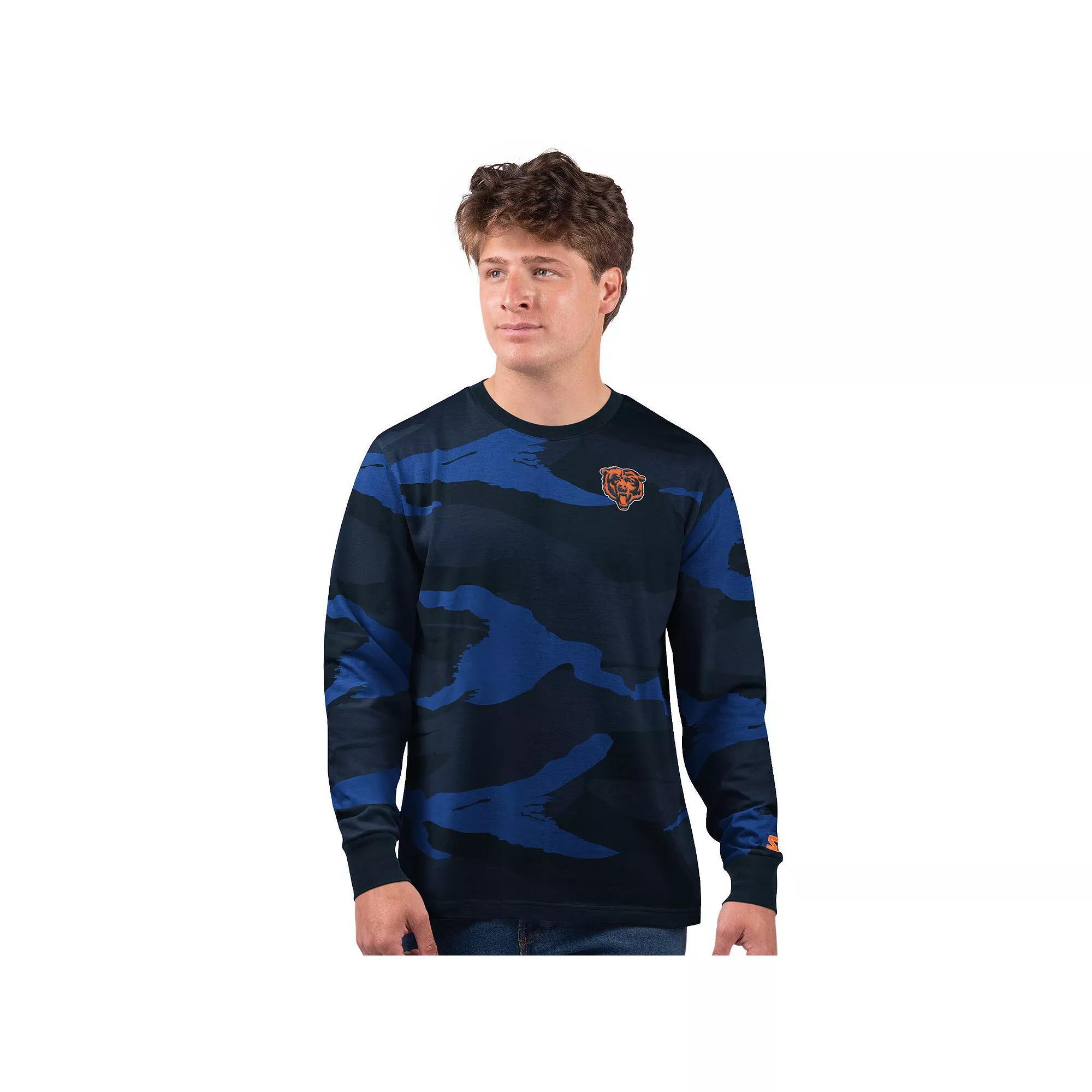 Men's Starter Navy Chicago Bears Thursday Night Gridiron Long Sleeve T-Shirt, Size: 5XL, Blue Product Image