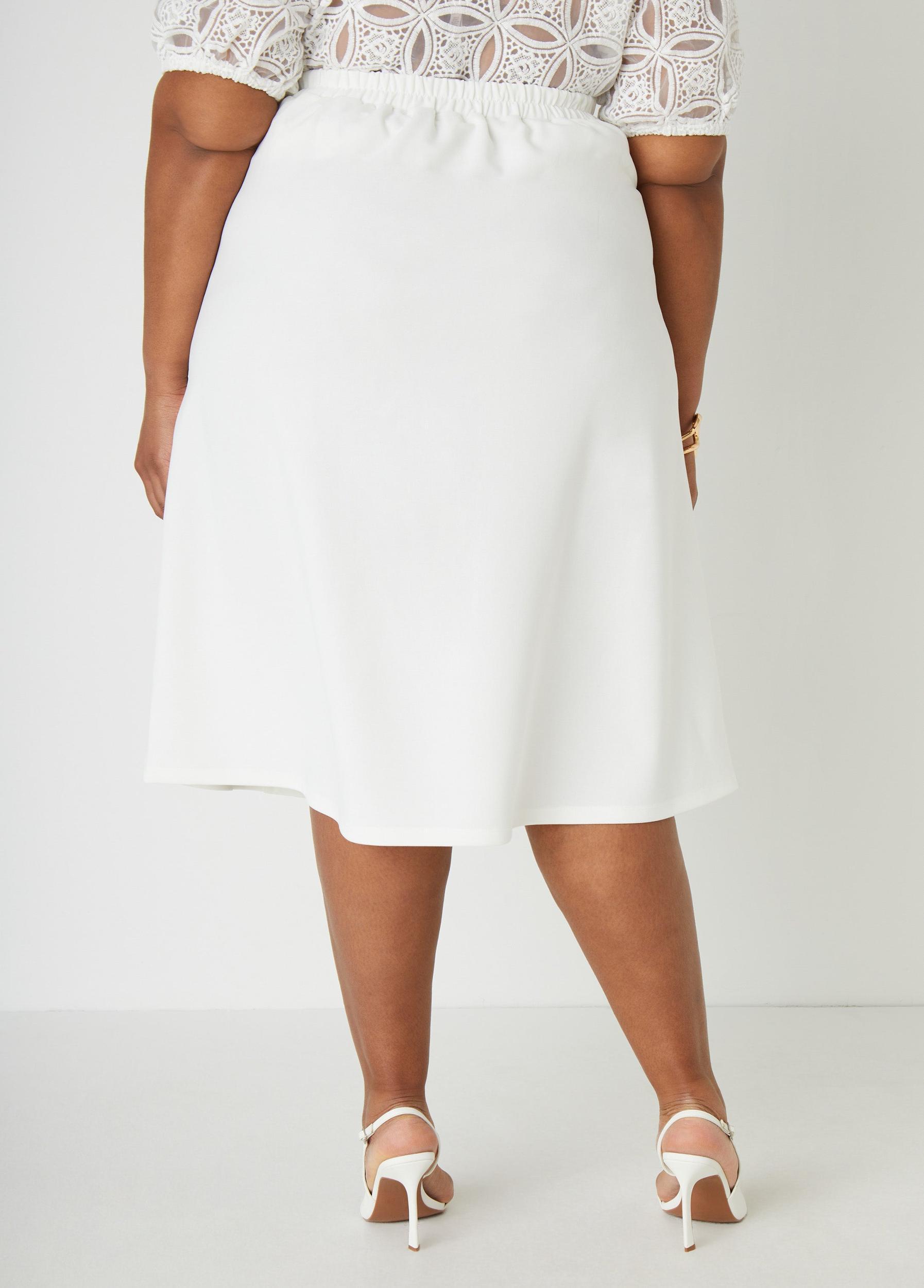 Button Embellished Midi Skirt Product Image