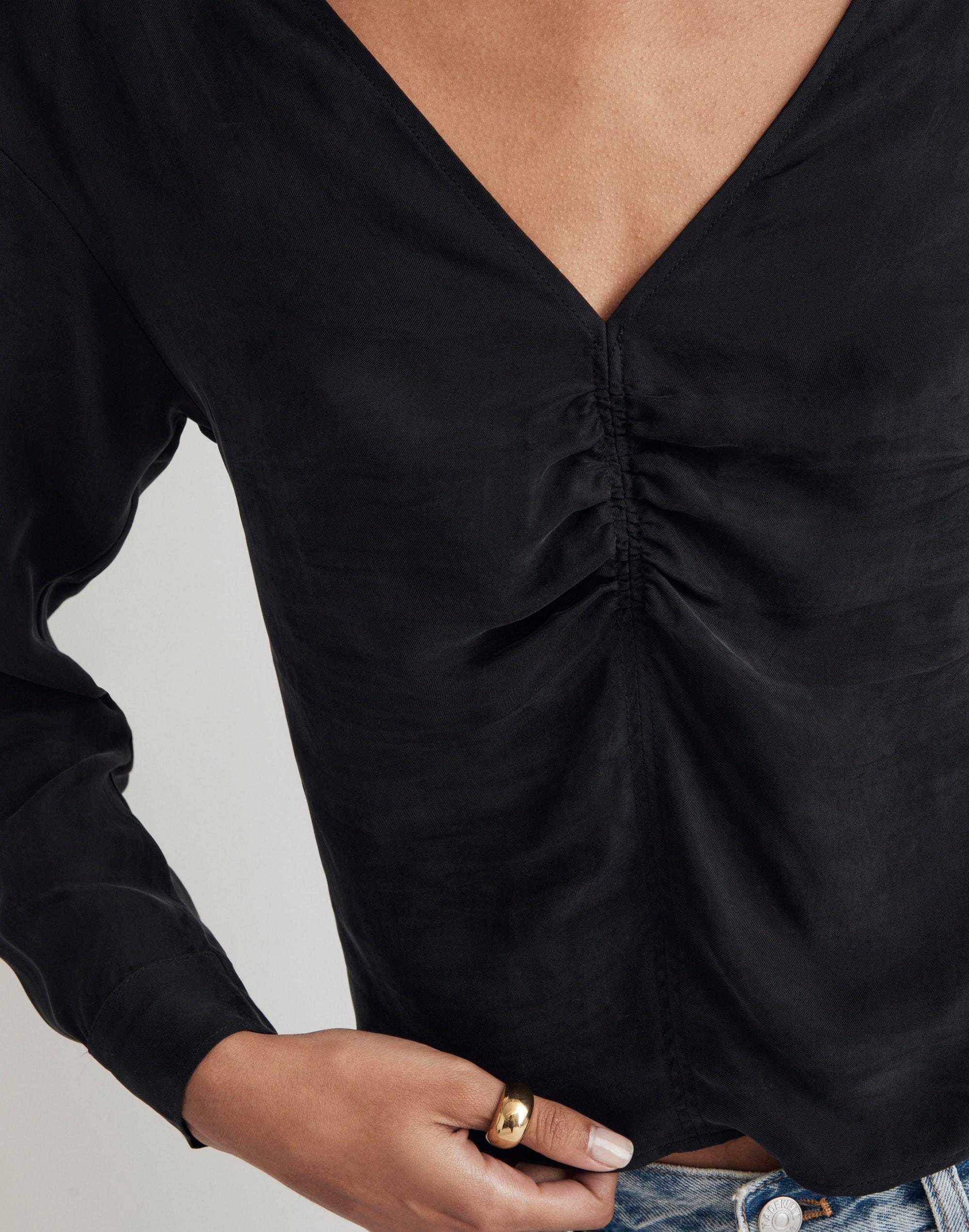 Brushed Ruched-Front Top Product Image