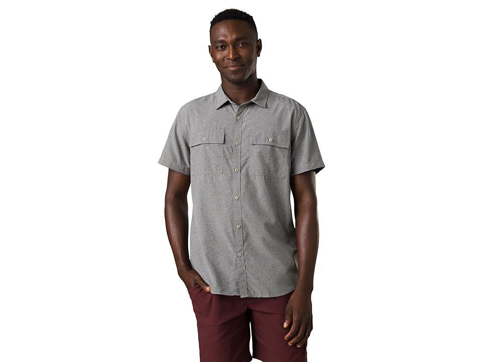 Prana Lost Sol Short Sleeve Shirt Slim Fit (Chalk) Men's Clothing Product Image