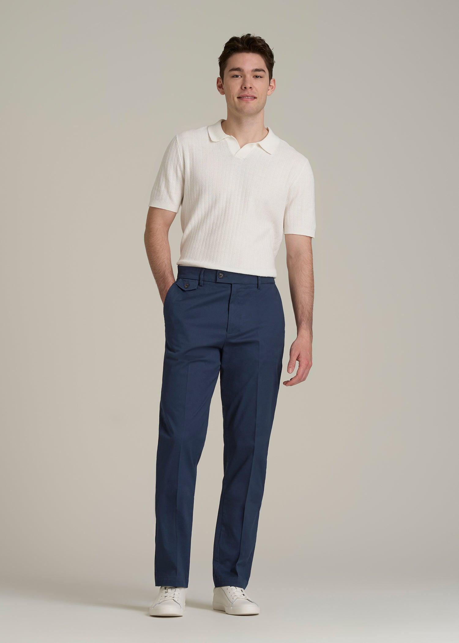 Refined Chinos for Tall Men in Navy Product Image