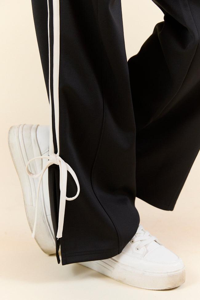 Push The Limits Black Bow Detail Track Pants Product Image