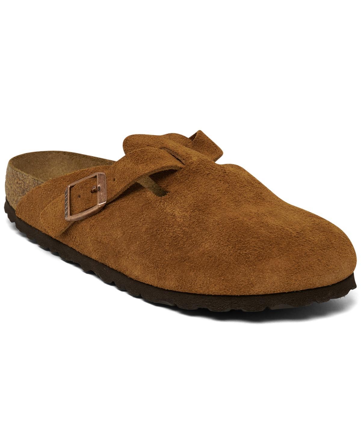Birkenstock Mens Boston Suede Slide-On Soft Footbed Clogs Product Image