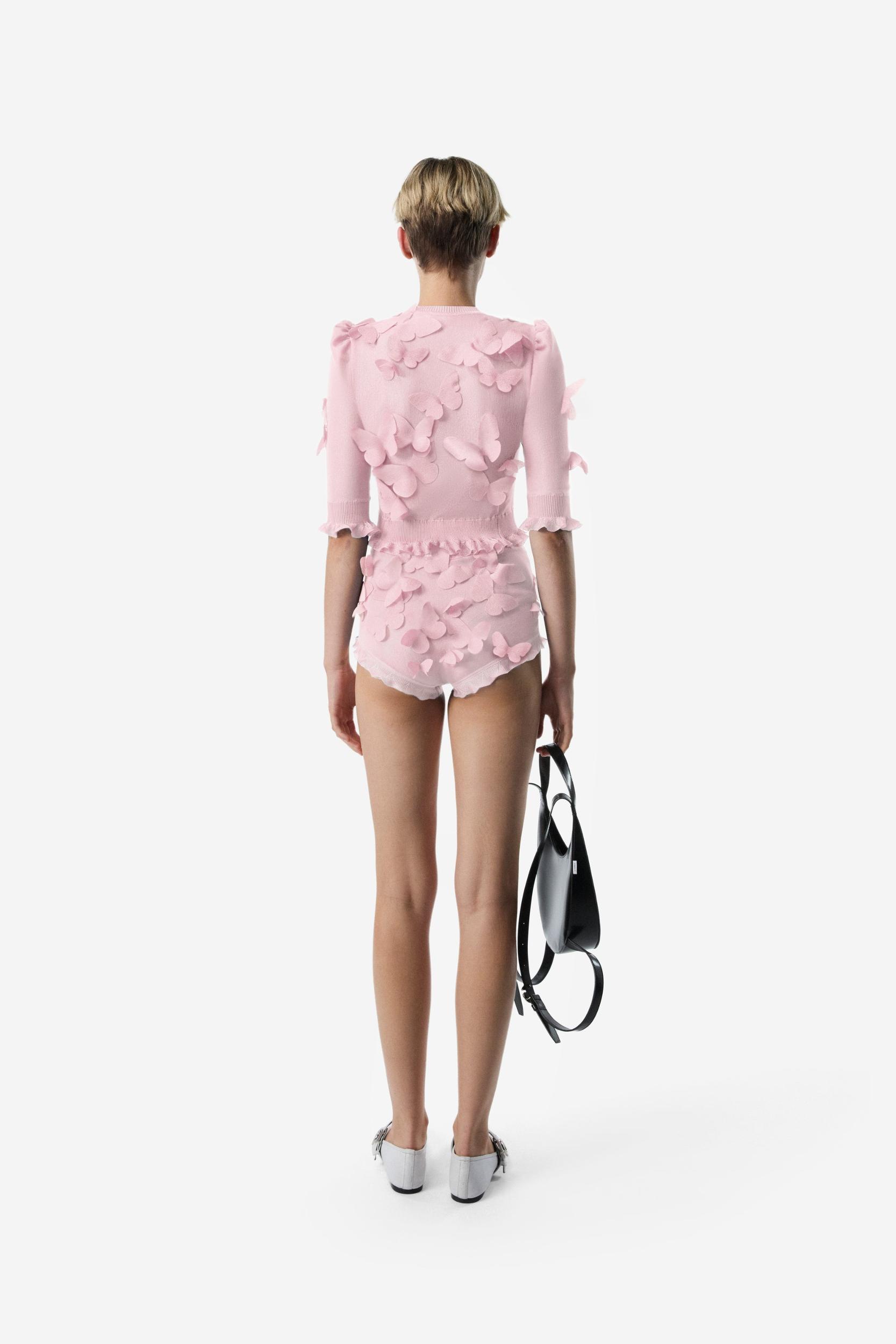 Knitted Butterfly Shorts Product Image