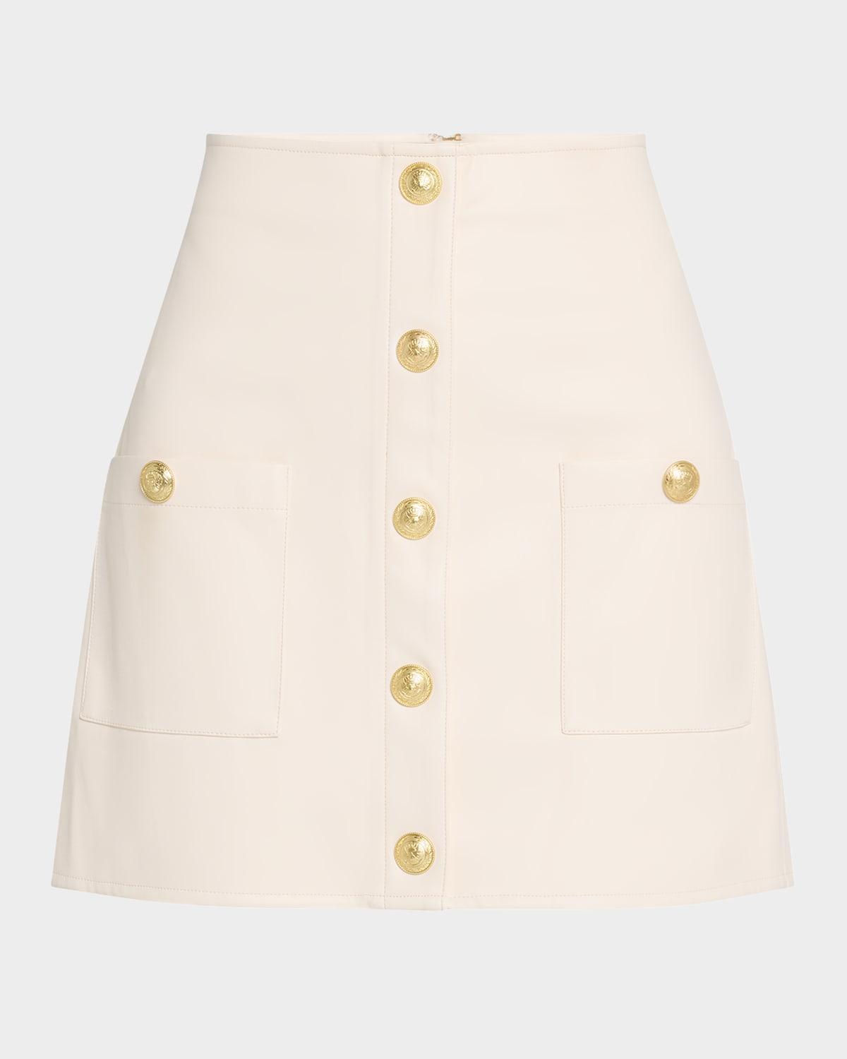 LAgence Truman Faux Leather Mini Skirt Product Image