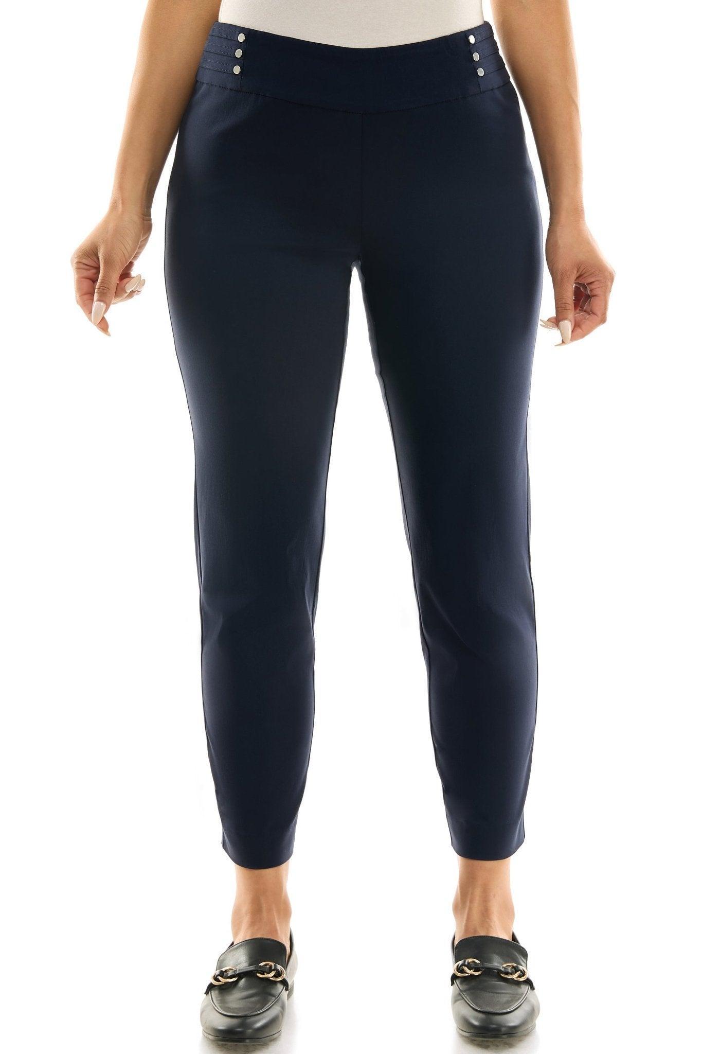 Pull-On Ankle Pant with Faux Back Pockets Product Image