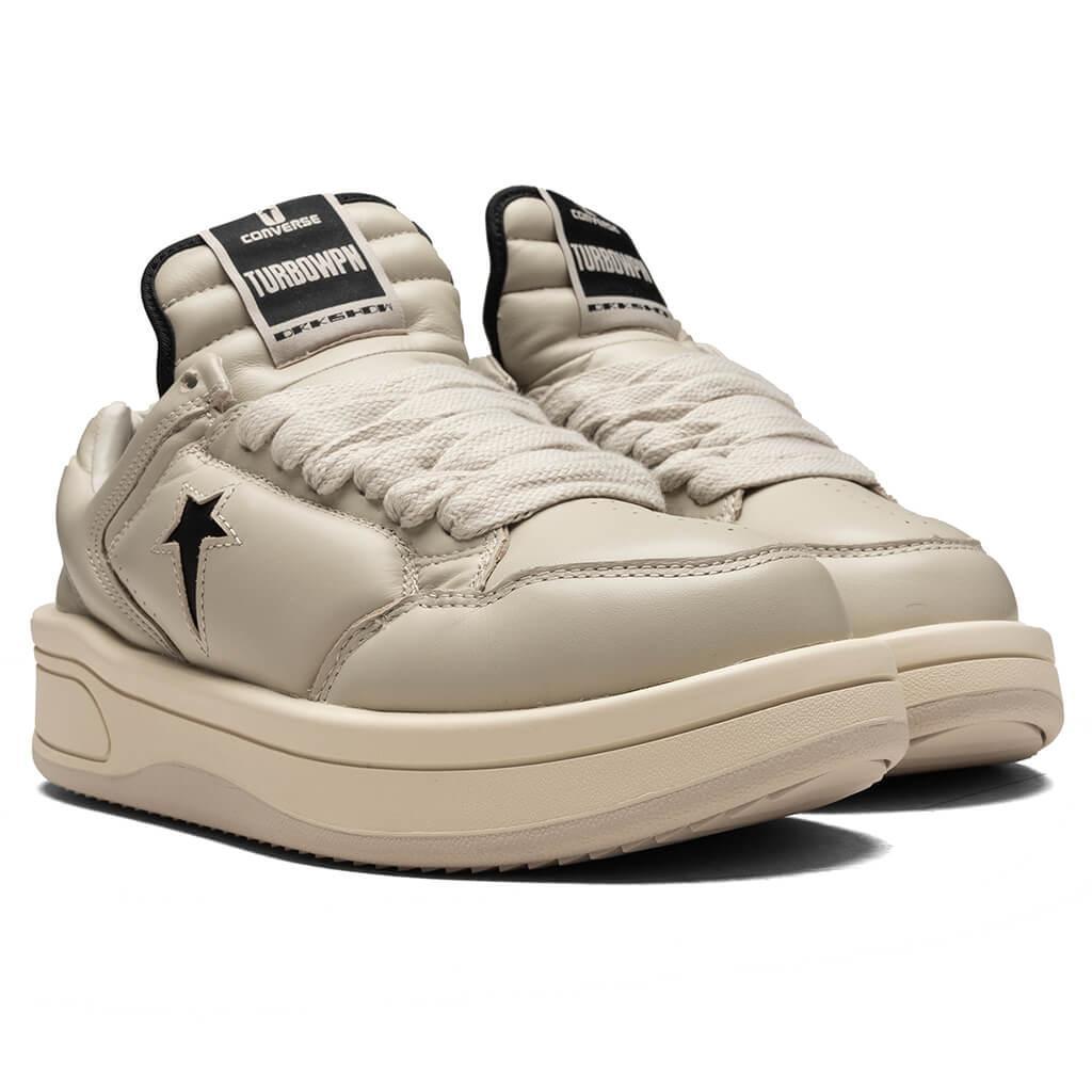 Rick Owens DRKSHDW x Converse Turbowpn Ox Leather Shoes - Oyster/Black Male Product Image