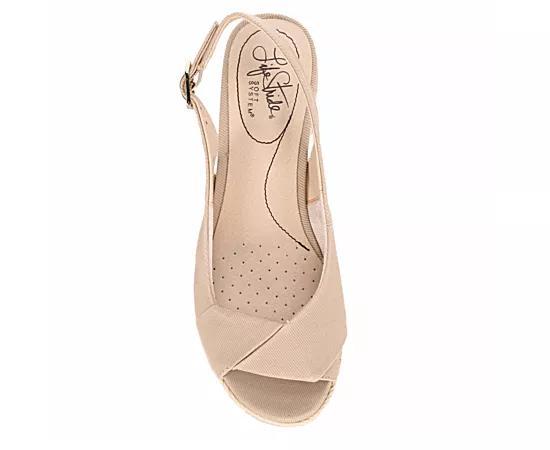 LifeStride Socialite Womens Wedge Sandals Brown Product Image