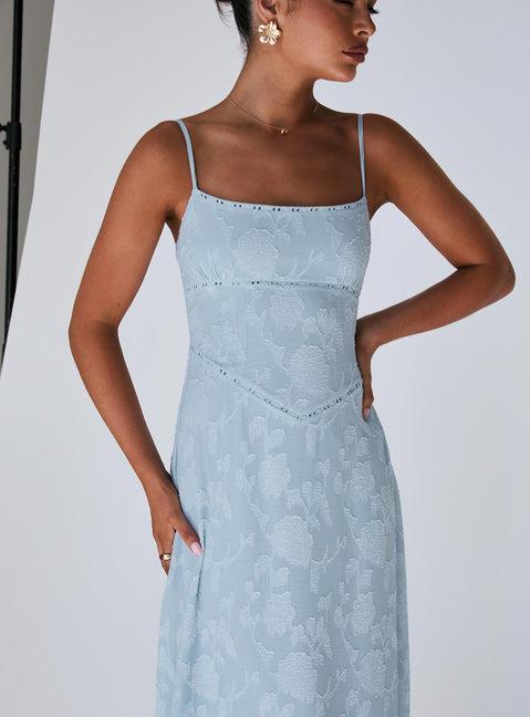 South Of France Maxi Dress Blue Product Image