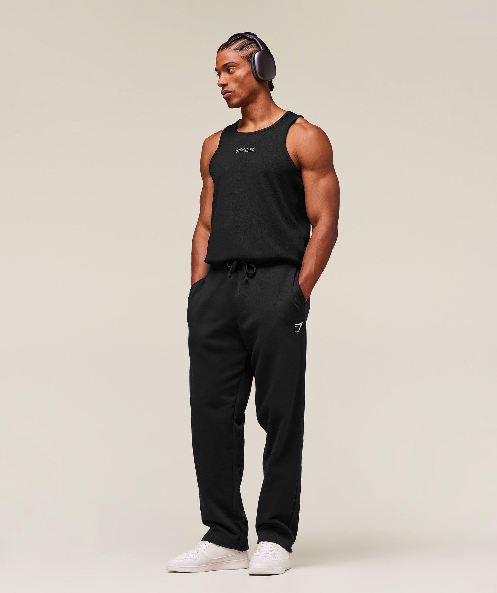 Gymshark Premium Ribbed Tank - Black Male Product Image
