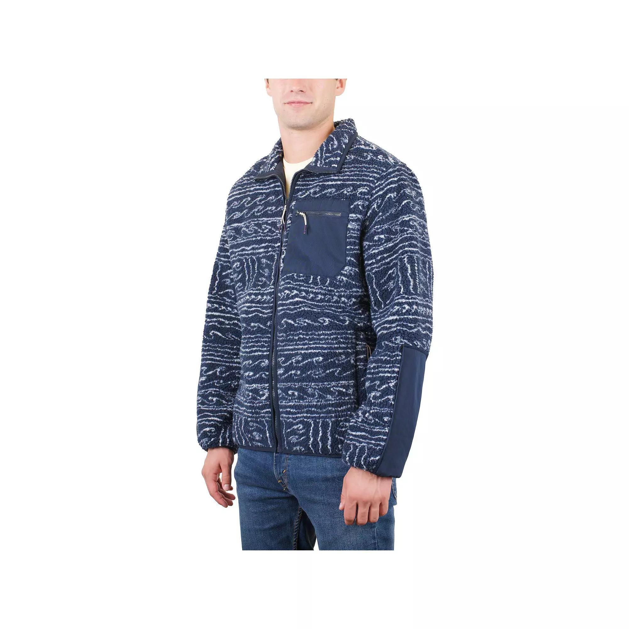Men's Mountain and Isles Full Zip Sherpa Jacket, Size: Small, Green Speckle Product Image