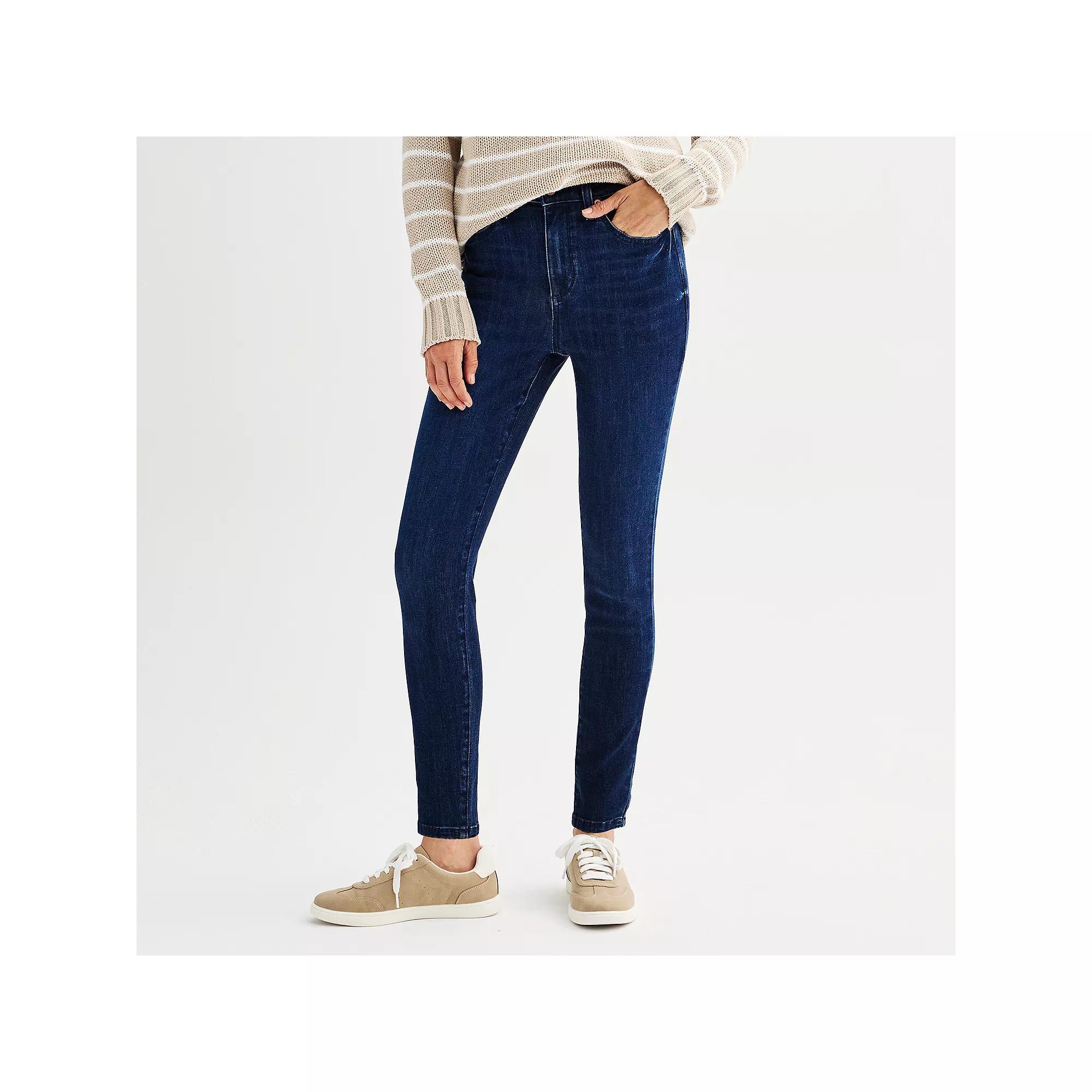 Women's Sonoma Goods For Life® High Rise Skinny Jeans, Size: 6 Regular, Dark Blue Product Image