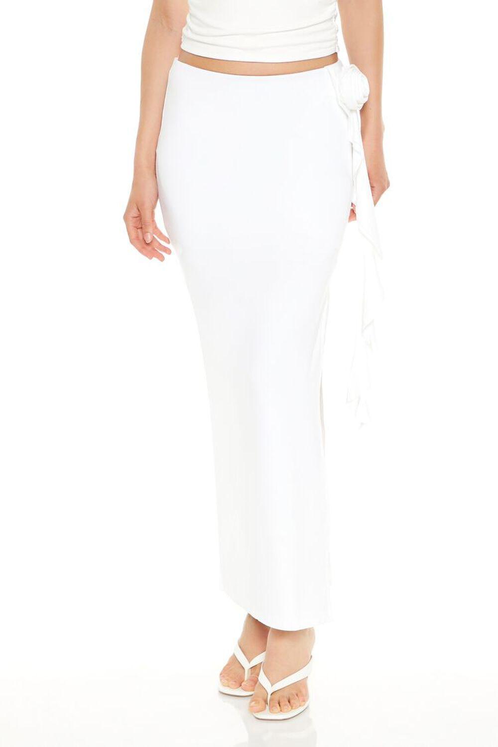 Rosette Slit Maxi Skirt | Forever 21 Product Image