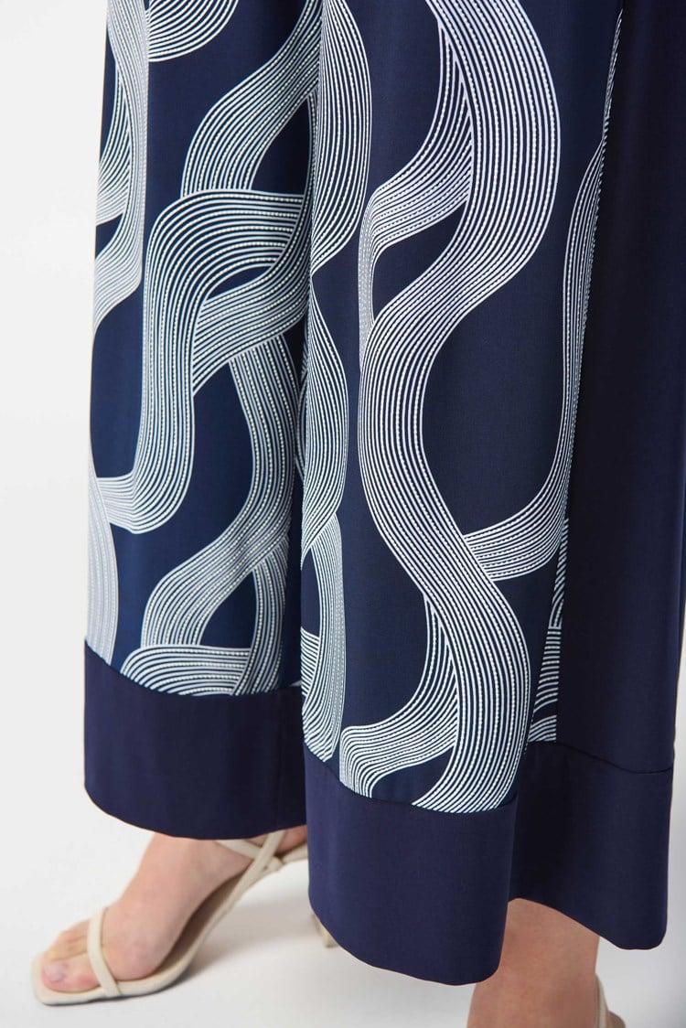 Silky Knit Abstract Print Wide-Leg Pants Product Image