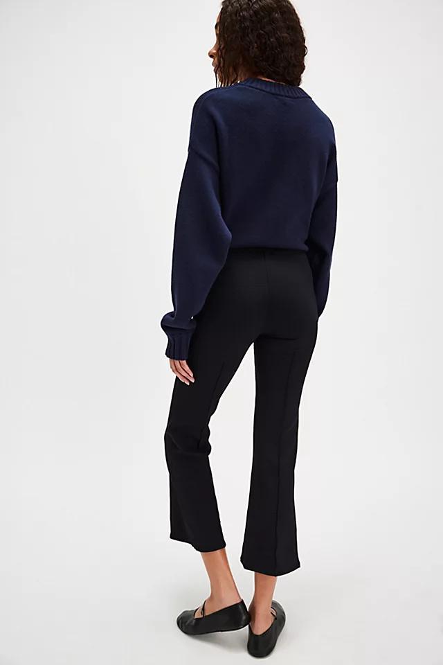 DONNI. The Box Weave Stretch Kick Flare Capris Product Image
