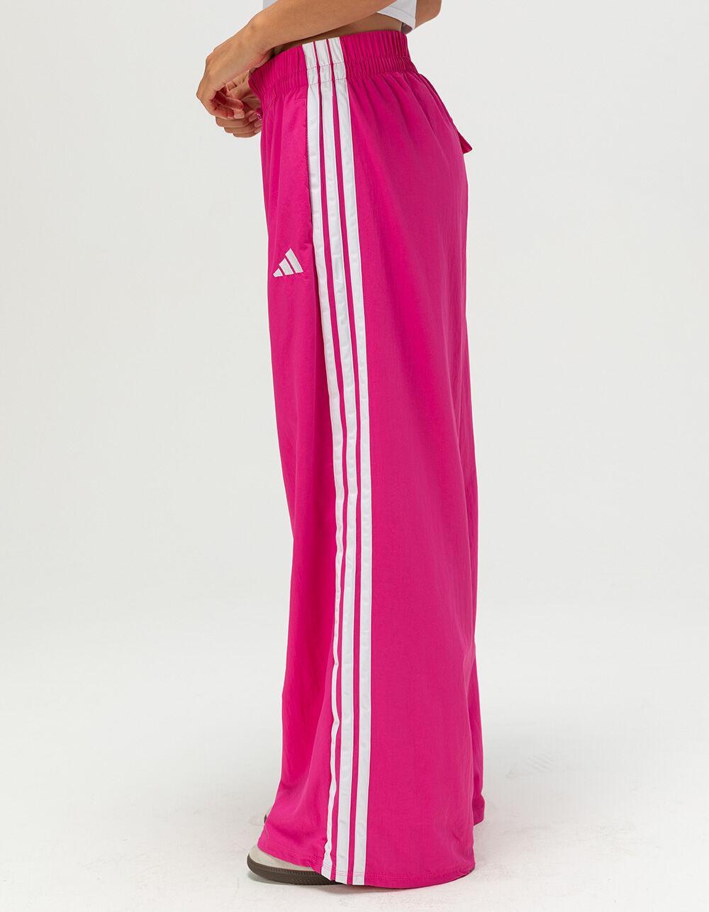 ADIDAS Essentials 3-Stripes Lifestyle Womens Parachute Pants - FUSCHIA Product Image