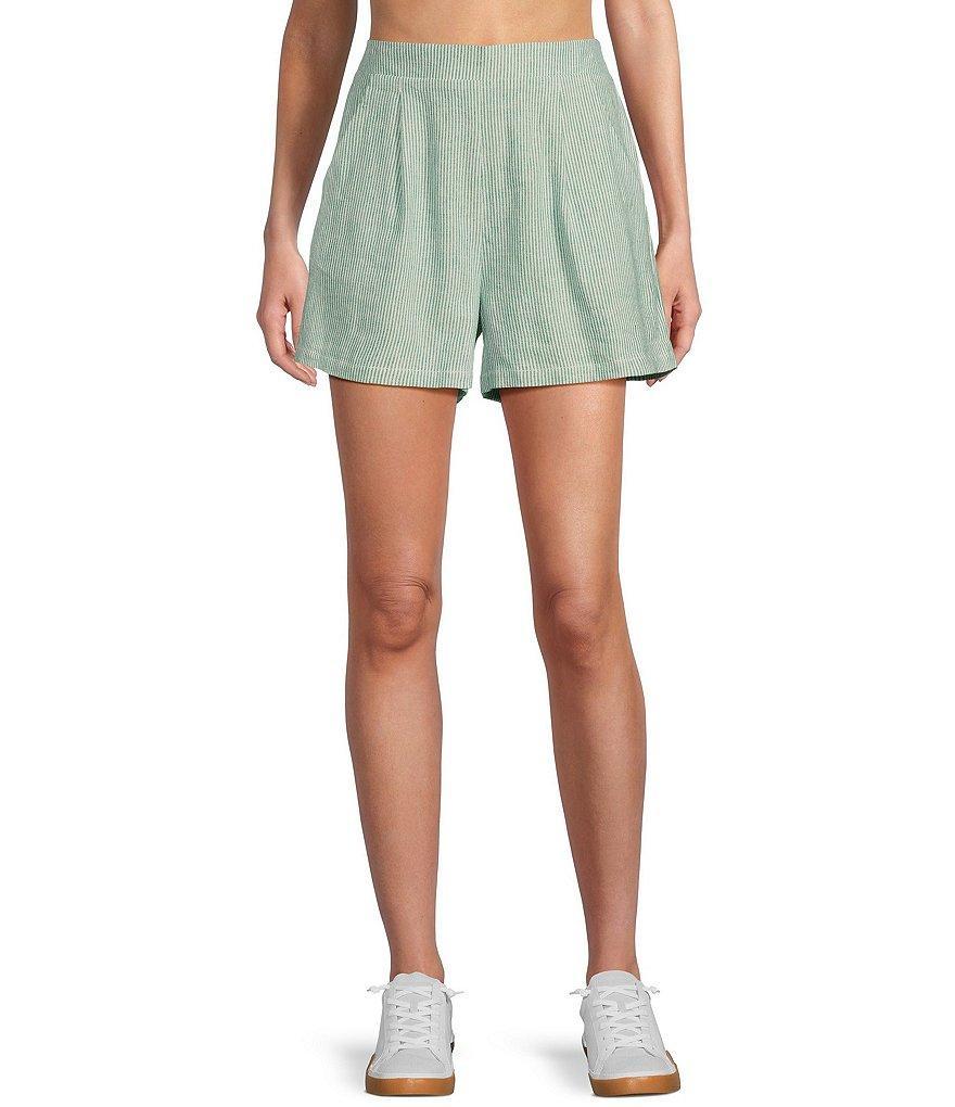Copper Key Linen Stripe Coordinating Pull On Shorts Product Image