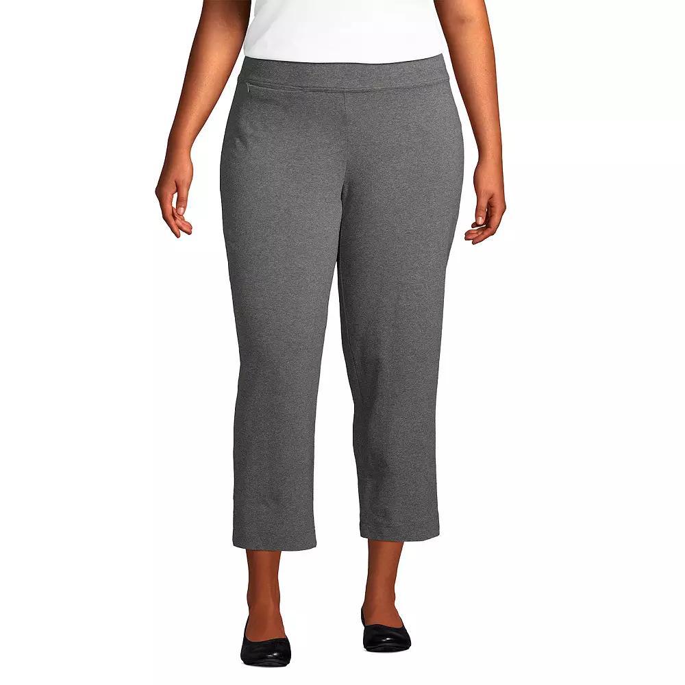 Petite Lands' End Starfish Straight-Leg Pull-On Crop Pants, Women's, Size: Medium Petite, Deep  Blue Product Image