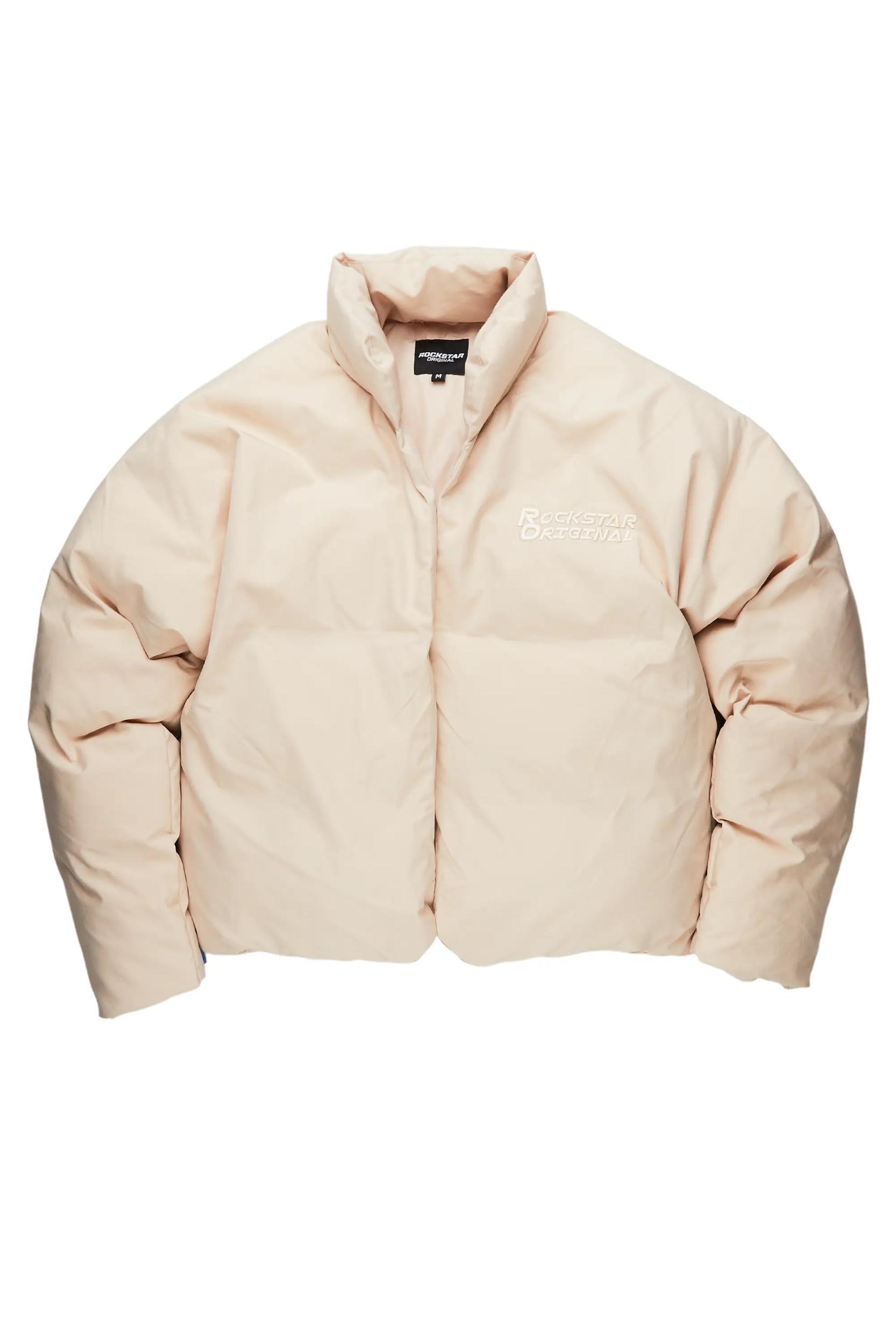 Damien Beige Puffer Jacket Male Product Image