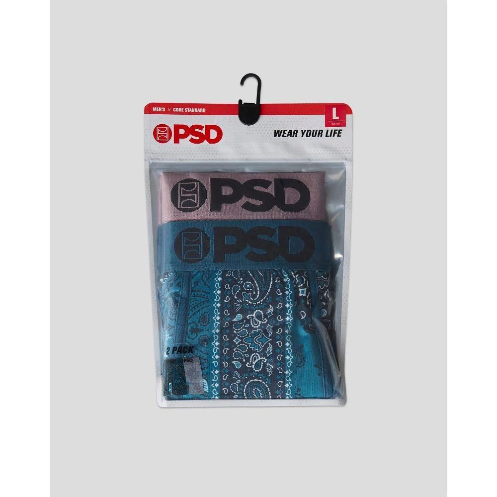 PSD Men's Paisley Maze Print Briefs - Teal/Mauve Product Image