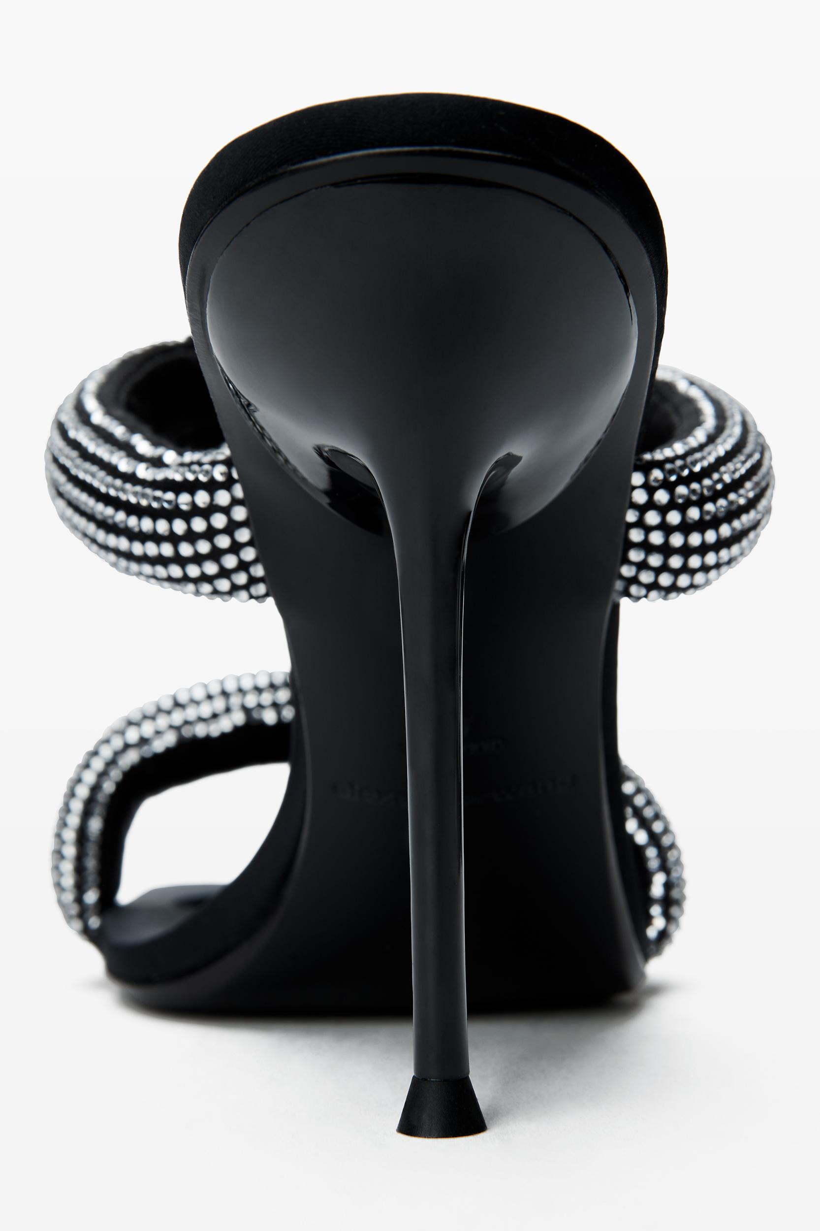 Black Crystal Hotfix Julie Tubular Sandals Product Image