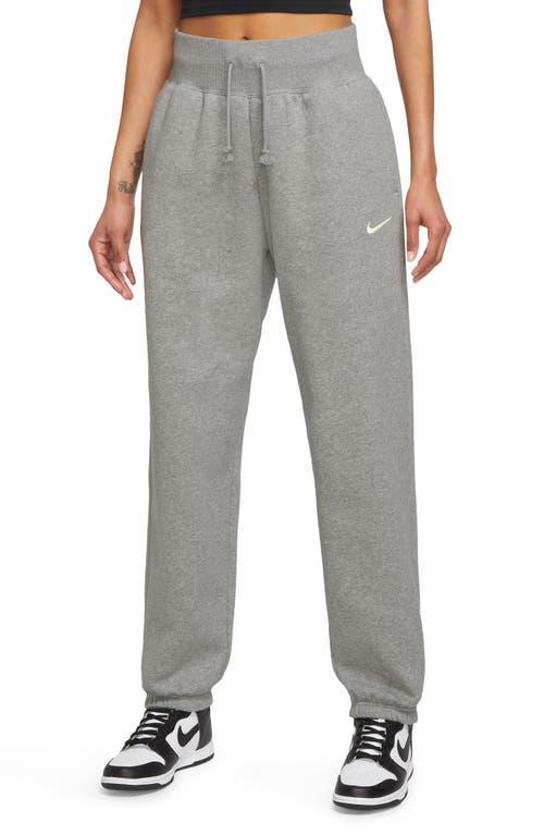 Nike Womens Style Fleece High Rise Pants - White/Black Product Image