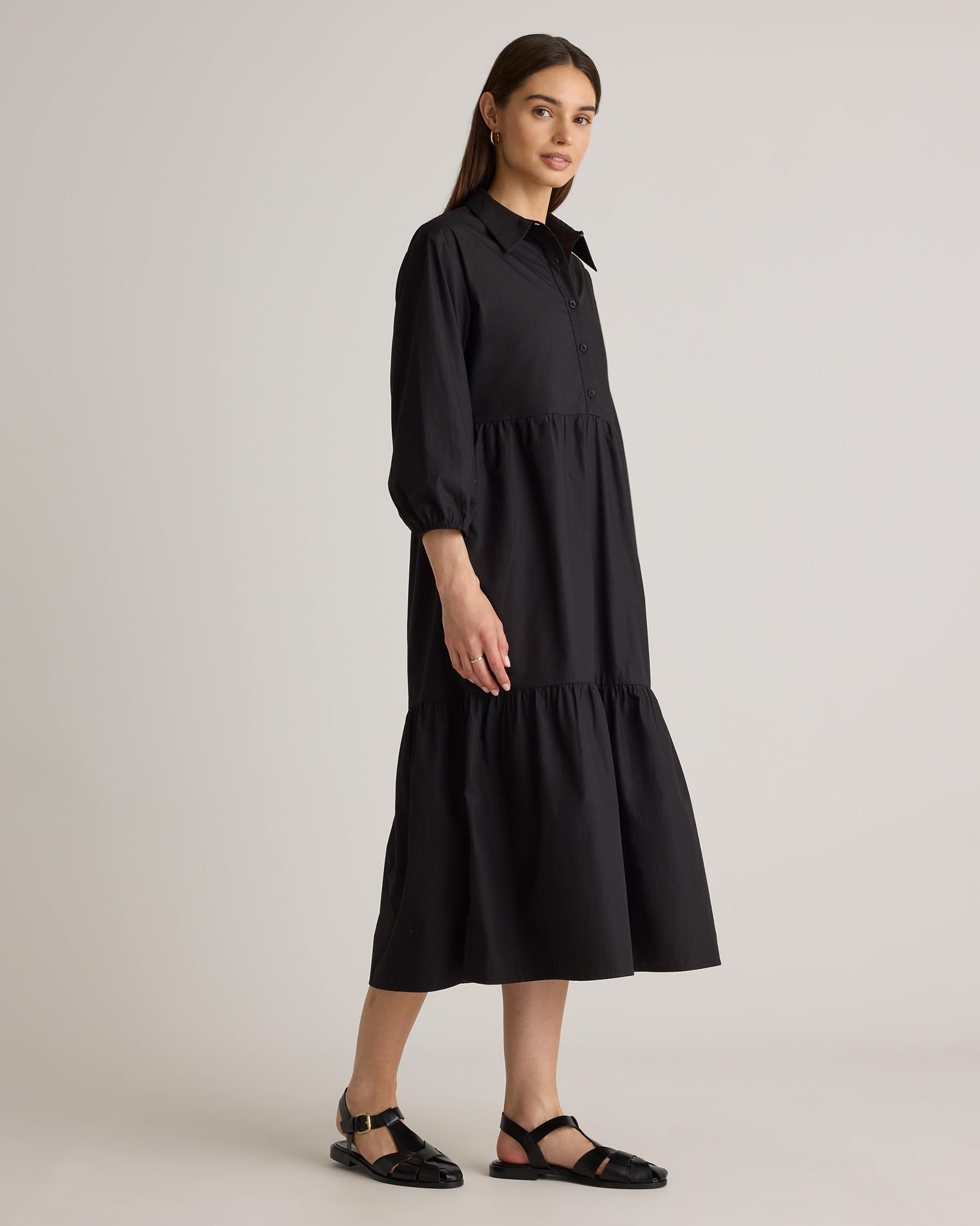 Quince | Women's Poplin Midi Tunic Dress Size XS, Organic Cotton Product Image