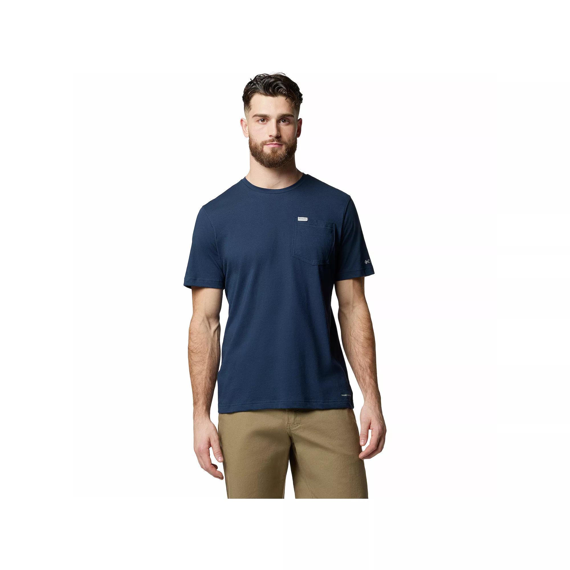 Men's Columbia Thistletown Hills™ Pocket Tee, Size: Small, Safari Grey Product Image