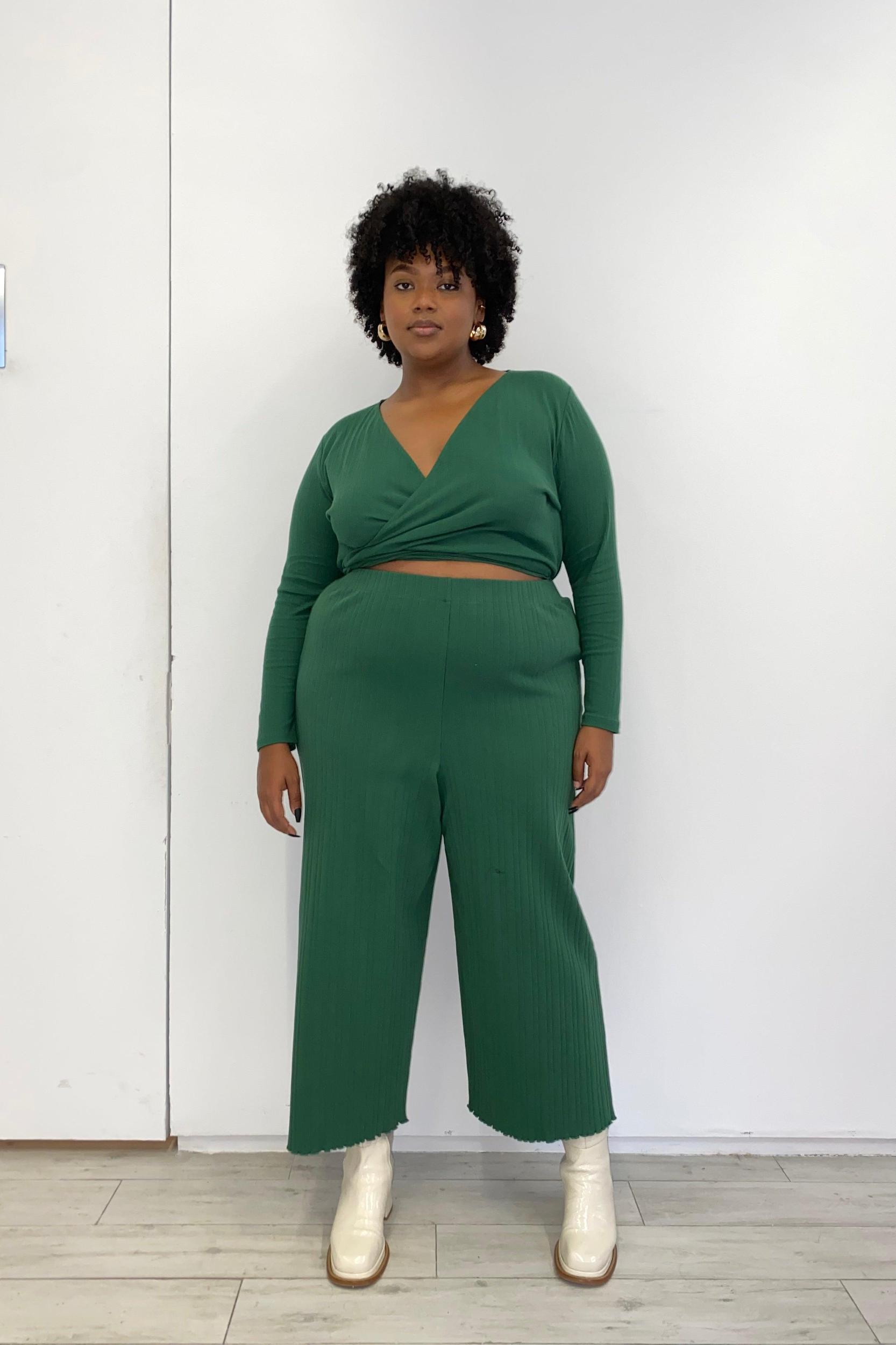 Triangle Wrap Top - Eucalyptus Product Image