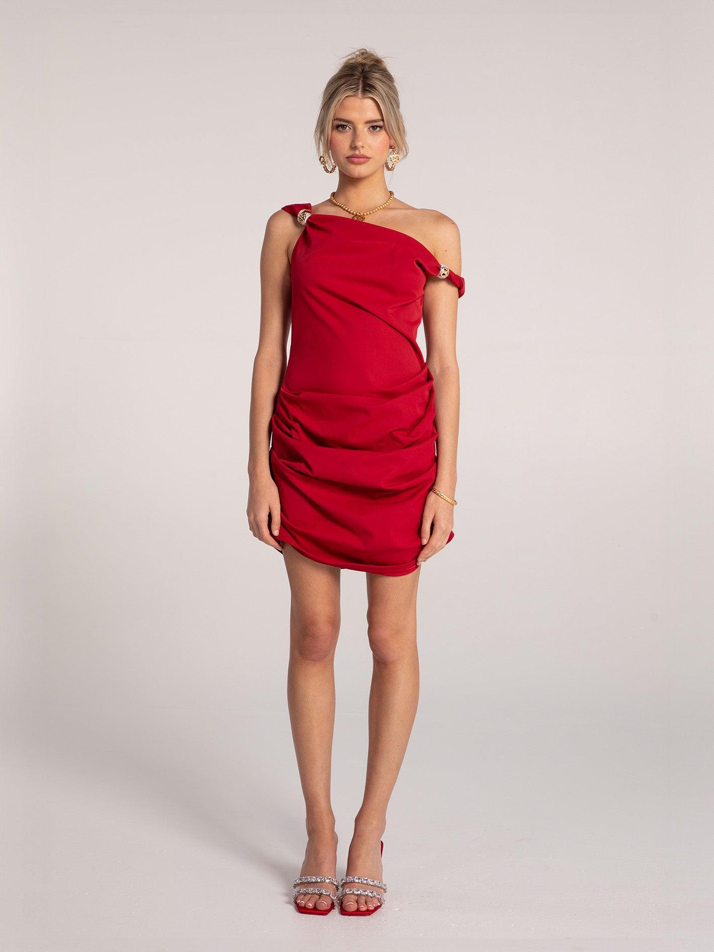 Andrea Dress (Red) (Final Sale) Product Image