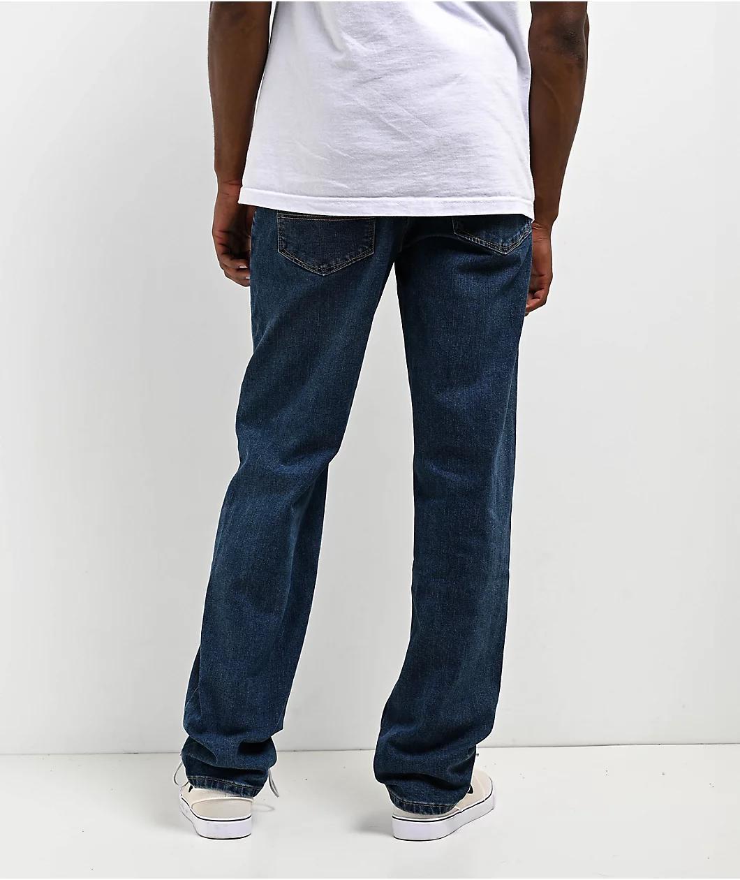 Freeworld Straight Dark Blue Denim Jeans Product Image