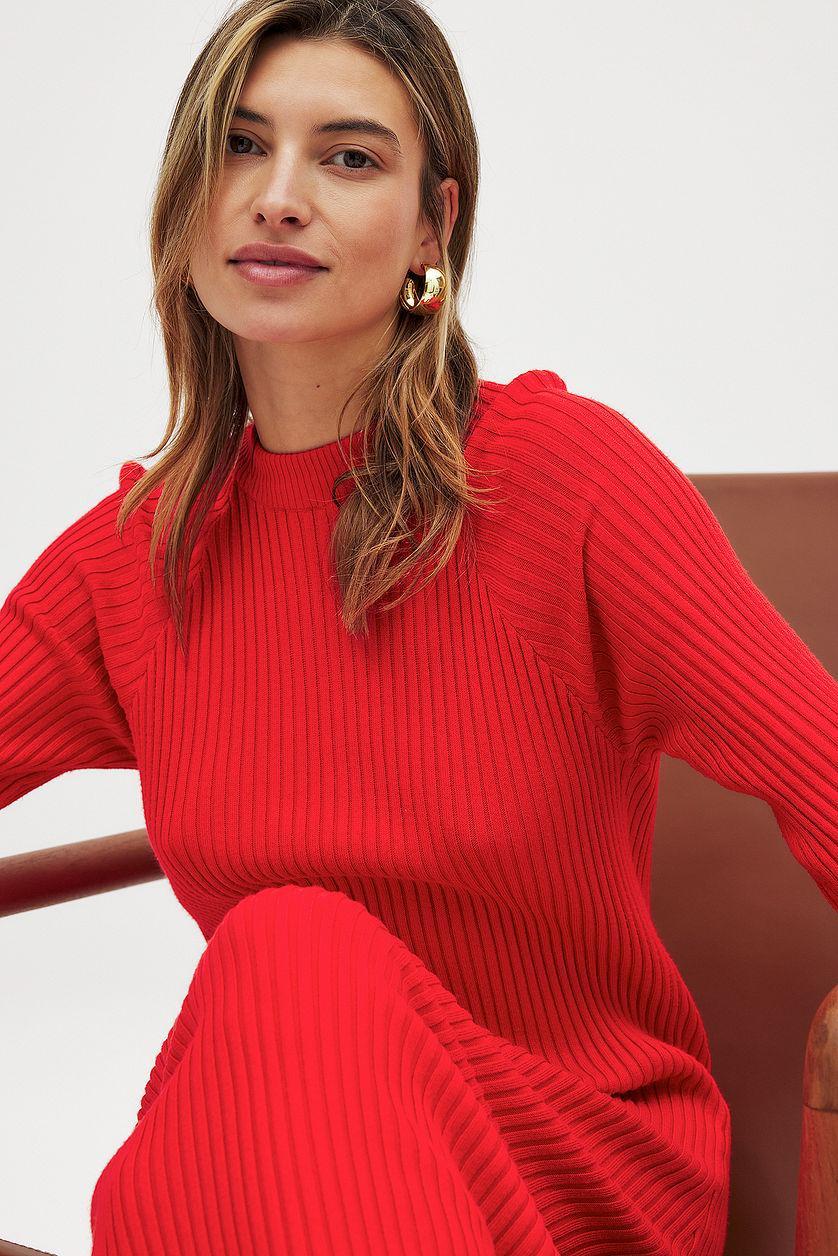 Knitted Ribbed Maxi Dress Product Image