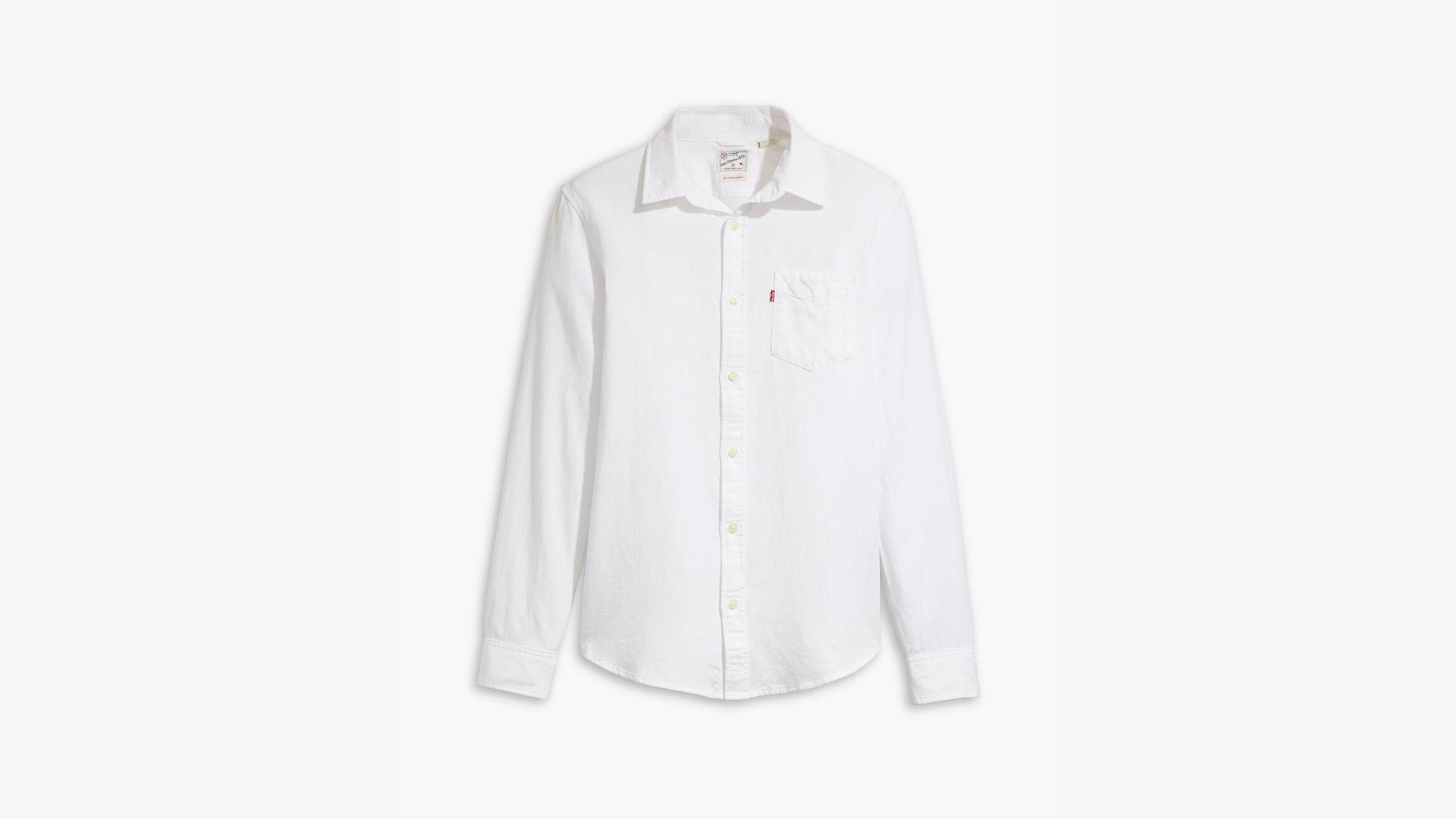 Sunset One Pocket Cotton Linen Standard Fit Shirt Product Image