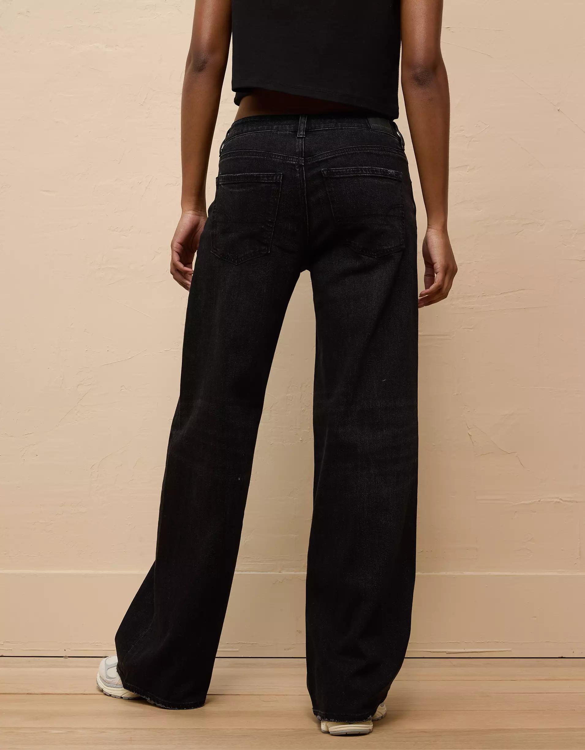 AE Dreamy Drape Stretch Low-Rise Baggy Wide-Leg Jean Product Image
