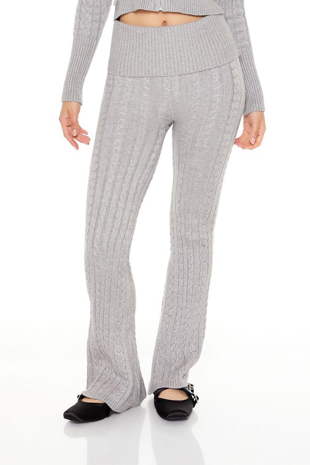 Foldover Sweater-Knit Pants | Forever 21 Product Image