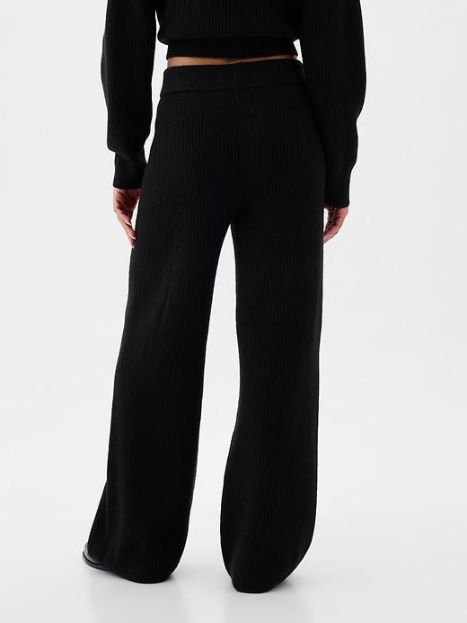CashSoft Shaker-Stitch Sweater Pants Product Image