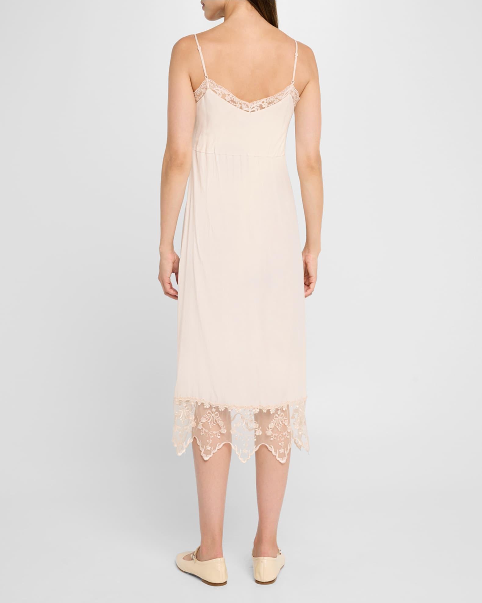 Lace-Trim Slip Dress  Product Image